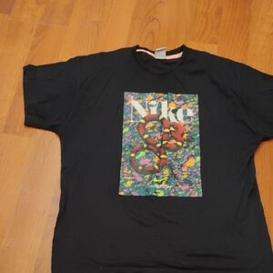 Nike Black Tee with Vibrant Graphic